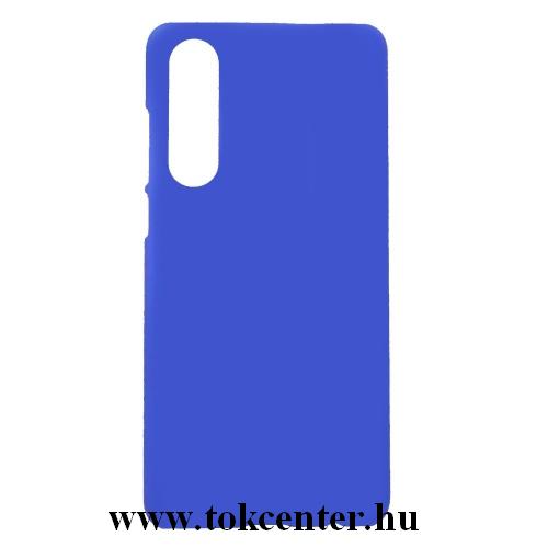 HUAWEI P30 Műanyag telefonvédő (gumírozott) SÖTÉTKÉK	