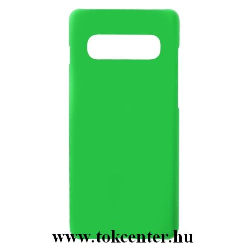 SAMSUNG Galaxy S10 Plus (SM-G975) Műanyag telefonvédő (gumírozott) ZÖLD	