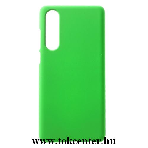 HUAWEI P30 Műanyag telefonvédő (gumírozott) ZÖLD	