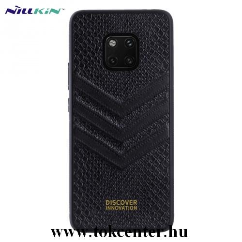 HUAWEI Mate 20 NILLKIN PRESTIGE műanyag telefonvédő (szilikon keret, bőr hátlap, kigyóbőr minta) FEKETE	