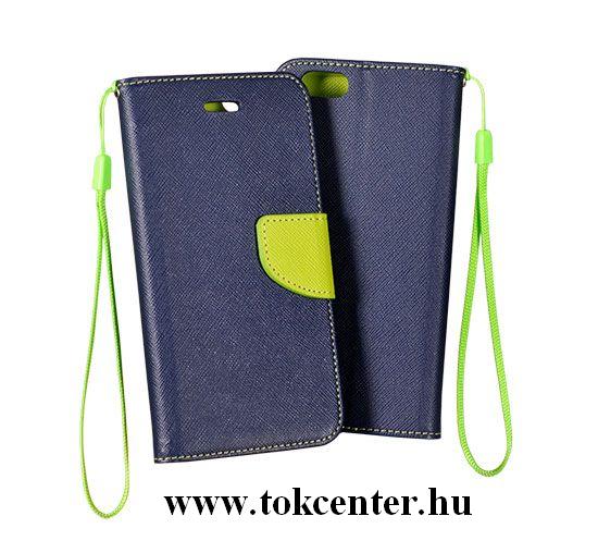 FANCY Sony Xperia XA2 sötétkék-zöld szilikon keretes könyvtok