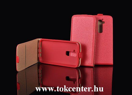 Sony Xperia Z4 piros szilikon keretes vékony flip tok