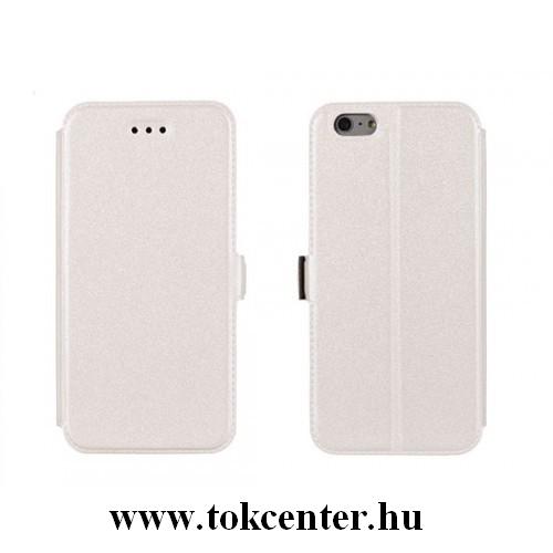 Sony Xperia Z5 Compact D5803 fehér szilikon keretes könyvtok