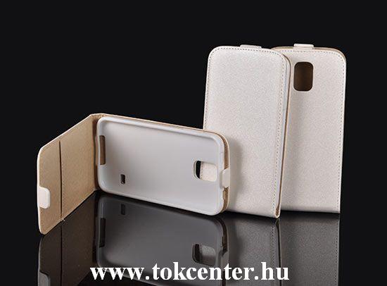 Sony Xperia Z5 Premium E6853 fehér szilikon keretes vékony flip tok