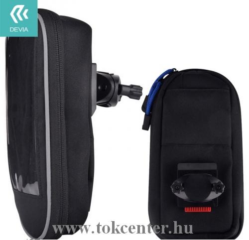 DEVIA kerékpáros telefontartó (kormányra rögzíthető, vízálló, táska, cipzár, 5.5