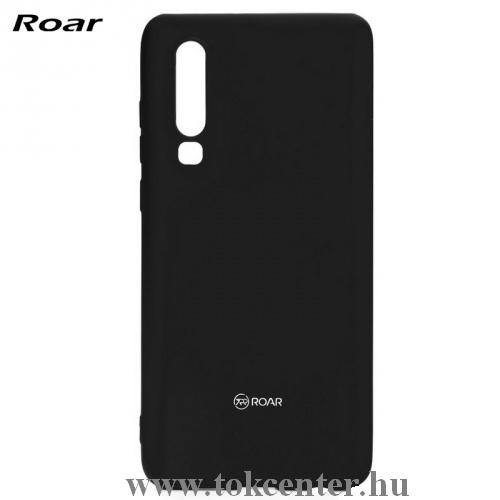 HUAWEI P30 ROAR ALL DAY telefonvédő gumi / szilikon (matt) FEKETE	