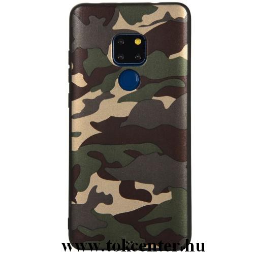 HUAWEI Mate 20 Telefonvédő gumi / szilikon (terepminta) ZÖLD	
