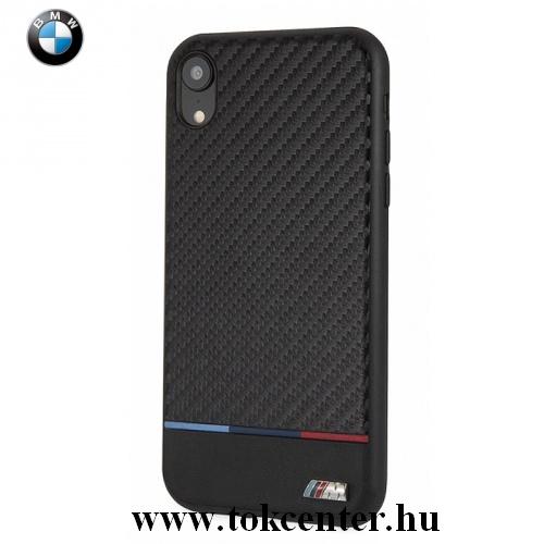 APPLE IPhone XR 6.1 BMW műanyag telefonvédő (karbon minta) FEKETE	