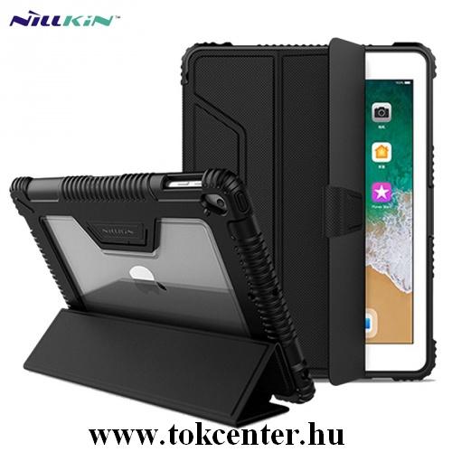 APPLE IPAD 9.7 (2017) /APPLE IPAD 9.7 (2018) NILLKIN BUMPER műanyag telefonvédő (aktív flip, szilikon keret, közepesen ütésálló, asztali tartó funkció) FEKETE	