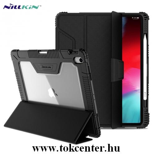 APPLE IPAD Pro 11 (2018) NILLKIN BUMPER műanyag telefonvédő (aktív flip, szilikon keret, közepesen ütésálló, asztali tartó funkció) FEKETE	