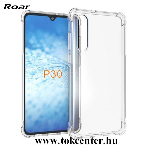 HUAWEI P30 ROAR ARMOR műanyag telefonvédő (szilikon keret, közepesen ütésálló, légpárnás sarok) ÁTLÁTSZÓ	