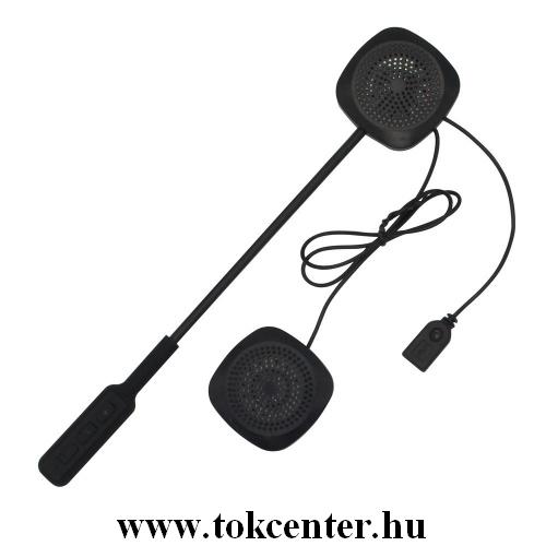 BLUETOOTH fülhallgató bukósisakhoz (mikrofon, tépőzáras, felvevő gomb) MOTOROS / EXTRÉM SPORTOKHOZ FEKETE	