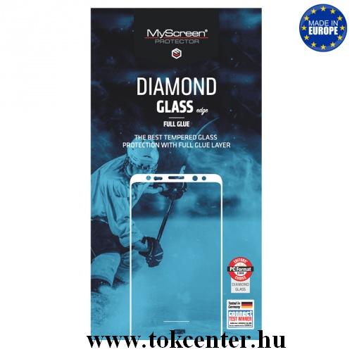 APPLE IPhone XR 6.1 MYSCREEN DIAMOND GLASS EDGE képernyővédő üveg (2.5D, full glue, teljes felületén tapad, karcálló, 0.33 mm, 9H) FEKETE	