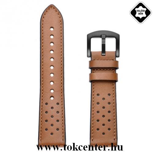 Pótszíj (valódi bőr) BARNA Huawei Watch GT / Honor Watch Magic	