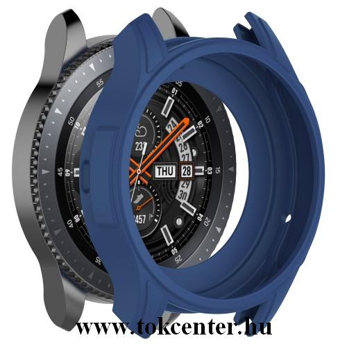 Szilikon keret (BUMPER, ütésálló) KÉK Samsung Gear S3 Frontier / Galaxy Watch 46mm	