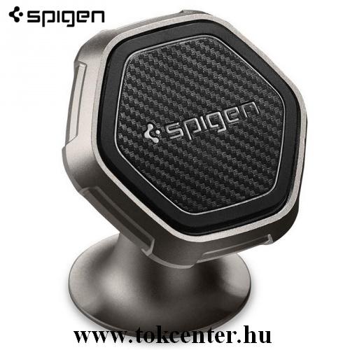 SPIGEN autós tartó (öntapadó, 360°-ban forgatható, mágneses) EZÜST	