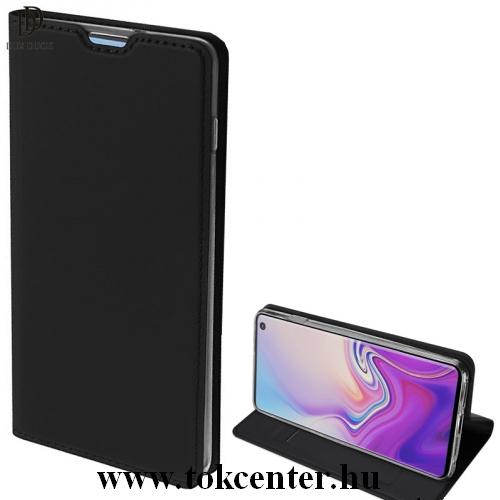 SAMSUNG Galaxy S10 (SM-G973) DUX DUCIS SKIN PRO tok álló, bőr (FLIP, oldalra nyíló, bankkártya tartó, asztali tartó funkció) FEKETE	