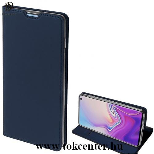 SAMSUNG Galaxy S10 (SM-G973) DUX DUCIS SKIN PRO tok álló, bőr (FLIP, oldalra nyíló, bankkártya tartó, asztali tartó funkció) SÖTÉTKÉK	
