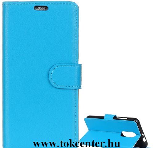 SONY Xperia 1 Tok álló, bőr (FLIP, oldalra nyíló, asztali tartó funkció) KÉK	