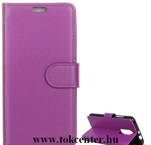 SONY Xperia 1 Tok álló, bőr (FLIP, oldalra nyíló, asztali tartó funkció) LILA	