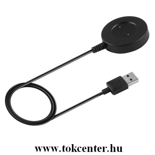 USB töltőkábel (mágneses) FEKETE Huawei Watch GT / Honor Watch Magic	