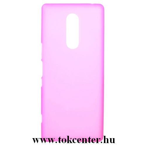 SONY Xperia 1 Telefonvédő gumi / szilikon (matt, fényes keret) RÓZSASZÍN	