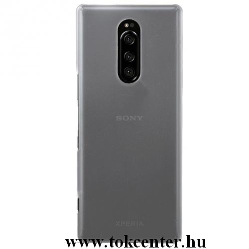 SONY Xperia 1 Műanyag telefonvédő (gumírozott) ÁTLÁTSZÓ	