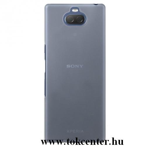 SONY Xperia 10 (L4113) Műanyag telefonvédő (gumírozott) ÁTLÁTSZÓ	