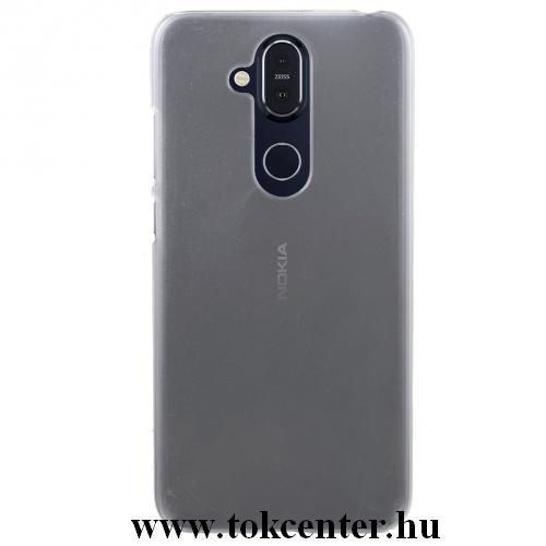 NOKIA 8.1 (X7) Műanyag telefonvédő (gumírozott) ÁTLÁTSZÓ	