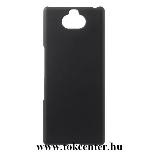 SONY Xperia 10 (L4113) Műanyag telefonvédő (gumírozott) FEKETE	
