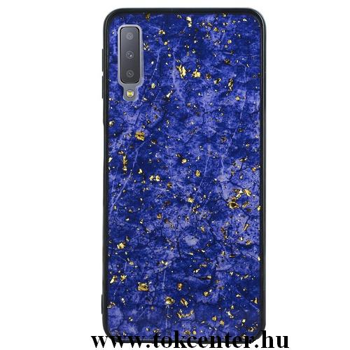 SAMSUNG Galaxy A7 (2018) SM-A750F Telefonvédő gumi / szilikon (epoxy) KÉK	