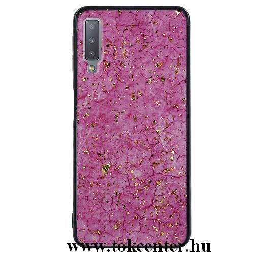 SAMSUNG Galaxy A7 (2018) SM-A750F Telefonvédő gumi / szilikon (epoxy) RÓZSASZÍN	