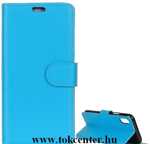 SONY Xperia L3 (I4312) Tok álló, bőr (FLIP, oldalra nyíló, asztali tartó funkció) KÉK	