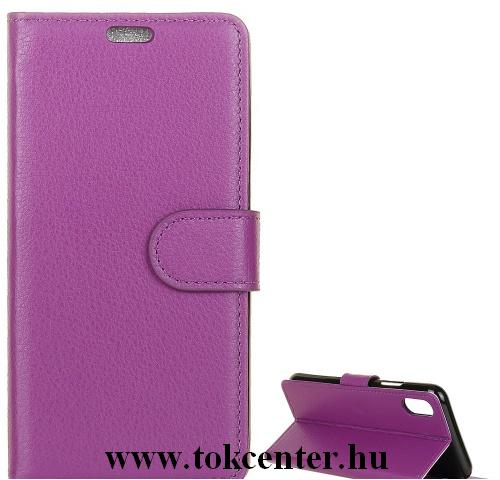 SONY Xperia L3 (I4312) Tok álló, bőr (FLIP, oldalra nyíló, asztali tartó funkció) LILA	