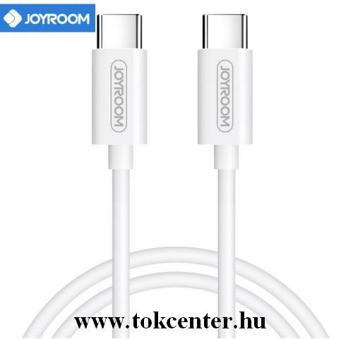 JOYROOM adatátvitel adatkábel és töltő (Type-C / Type-C, 1.2m, gyorstöltés támogatás) FEHÉR	