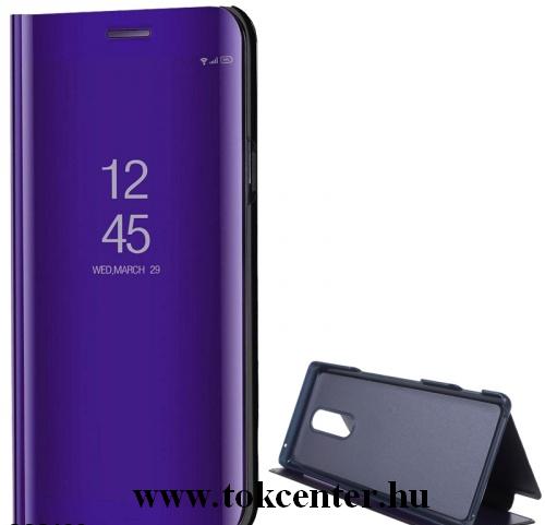 Sony Xperia 1 (J9110) Tok álló (aktív flip, oldalra nyíló, asztali tartó funkció, tükrös felület, Mirror View Case) LILA	