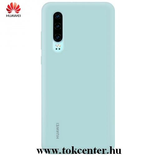 HUAWEI P30 Telefonvédő gumi / szilikon (beépített fémlemez, gumírozott) VILÁGOSKÉK	