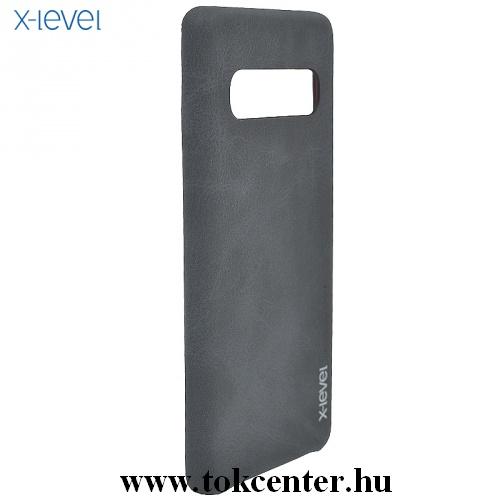 SAMSUNG Galaxy S10 Plus (SM-G975) X-LEVEL VINTAGE műanyag telefonvédő (bőr hátlap, kamera védelem) FEKETE	