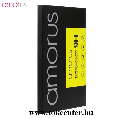 SAMSUNG Galaxy S10 Plus (SM-G975) AMORUS képernyővédő üveg (3D, full glue, teljes felületén tapad, 0.3mm, 9H, ujjlenyomat támogatás nélkül) FEKETE	