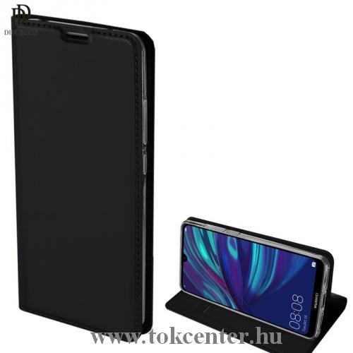 HUAWEI Y7 2019 (Y7 Prime 2019) DUX DUCIS SKIN PRO tok álló, bőr (FLIP, oldalra nyíló, bankkártya tartó, asztali tartó funkció) FEKETE	