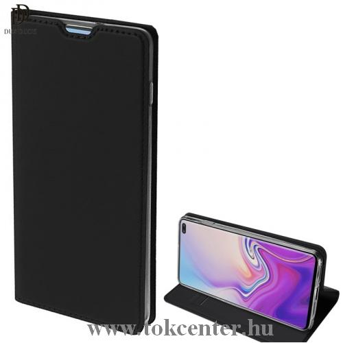 SAMSUNG Galaxy S10 Plus (SM-G975) DUX DUCIS SKIN PRO tok álló, bőr (FLIP, oldalra nyíló, bankkártya tartó, asztali tartó funkció) FEKETE	