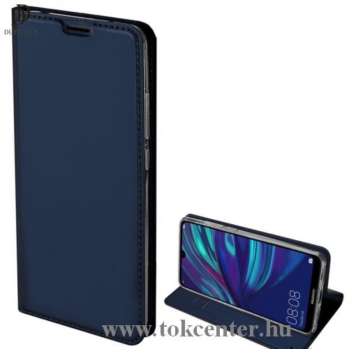 HUAWEI Y7 2019 (Y7 Prime 2019) DUX DUCIS SKIN PRO tok álló, bőr (FLIP, oldalra nyíló, bankkártya tartó, asztali tartó funkció) SÖTÉTKÉK	