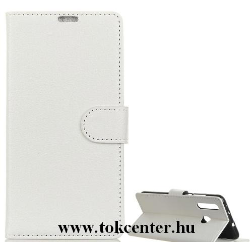 HUAWEI P30 Lite Tok álló, bőr (FLIP, oldalra nyíló, asztali tartó funkció) FEHÉR	