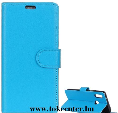 XIAOMI Redmi Note 7 Tok álló, bőr (FLIP, oldalra nyíló, asztali tartó funkció) KÉK	