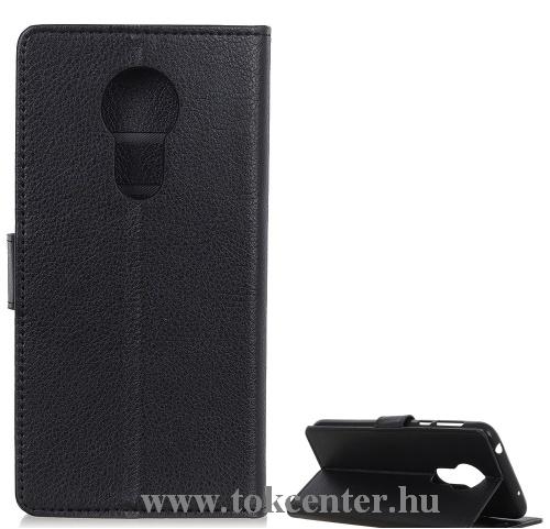 MOTOROLA Moto G7 Power (XT1955) Tok álló, bőr (FLIP, oldalra nyíló, asztali tartó funkció, prémium) FEKETE	