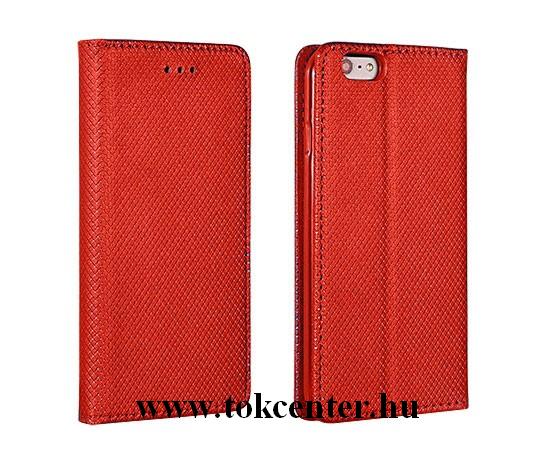 Samsung Galaxy A30s (SM-A307F) /Samsung Galaxy A50 (SM-A505F) Tok álló, bőr (FLIP, oldalra nyíló, asztali tartó funkció, rombuszminta) PIROS	