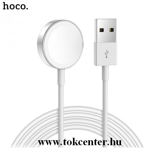 HOCO CW16 USB töltőkábel (mágneses, 100 cm) FEHÉR Apple Watch Series 1 / 2 / 3 / 4	