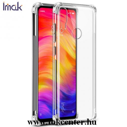 XIAOMI Redmi Note 7 IMAK telefonvédő gumi / szilikon (közepesen ütésálló, légpárnás sarok + képernyővédő fólia) ÁTLÁTSZÓ	