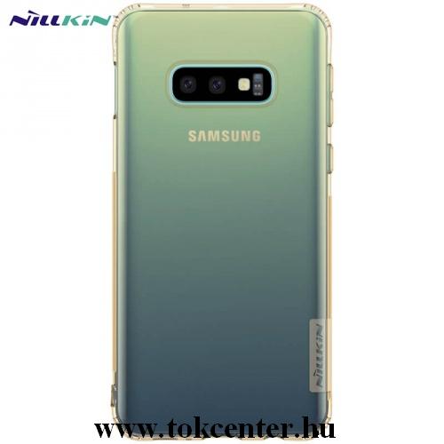 SAMSUNG Galaxy S10e (SM-G970) NILLKIN NATURE telefonvédő gumi / szilikon (0.6 mm, ultravékony, légpárnás sarok) ARANYBARNA	