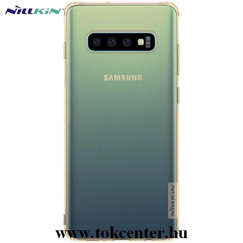 SAMSUNG Galaxy S10 Plus (SM-G975) NILLKIN NATURE telefonvédő gumi / szilikon (0.6 mm, ultravékony, légpárnás sarok) ARANYBARNA	